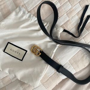 Leather double G, Gucci belt